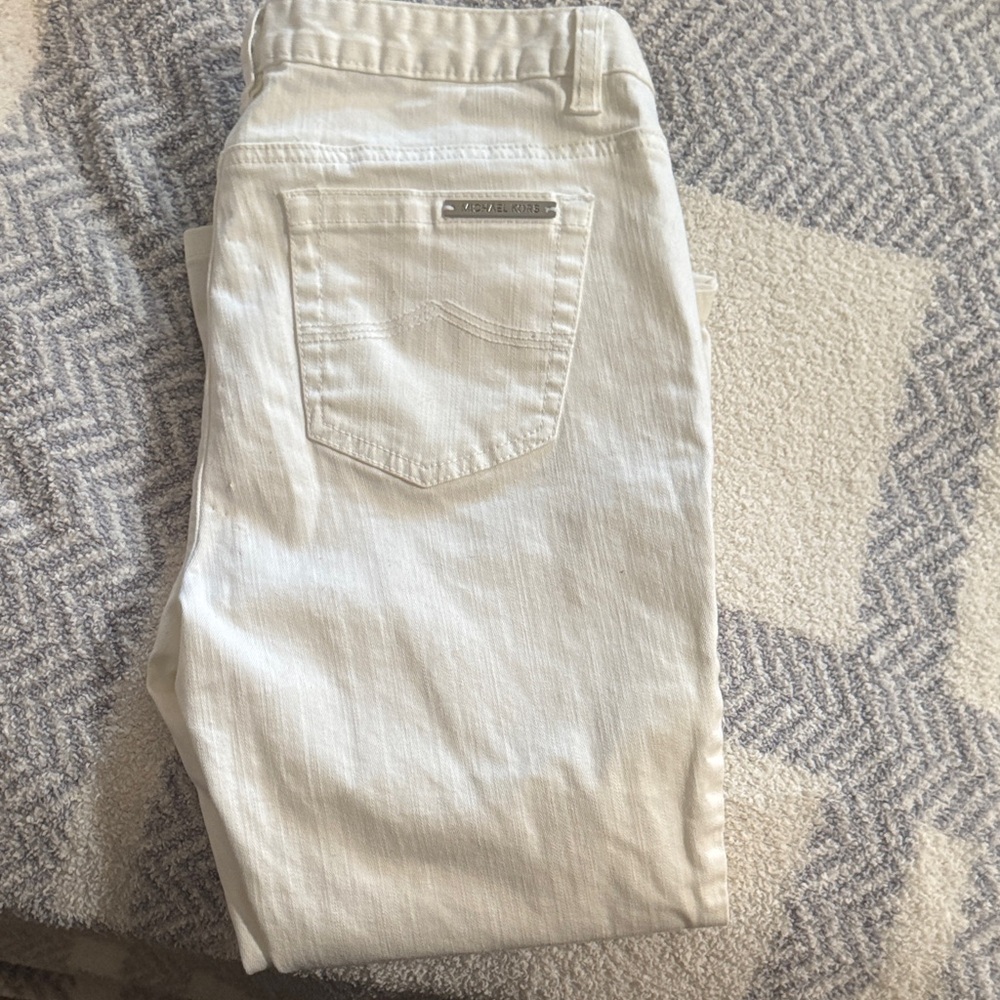 Michael Kors Cream Straight Leg Jeans